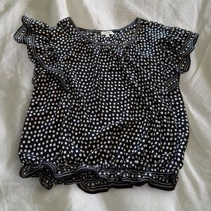 Max Studio Black and White Dot Blouse